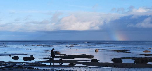 Rainbow on Robin Hood's Bay Beach