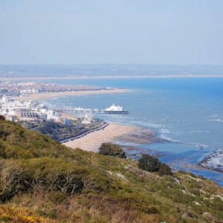 Eastbourne - view from Seven Sisters White Cliffs