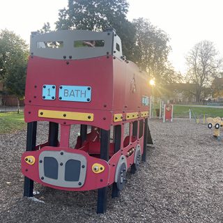 Bath Royal Victoria Park Bus Playhouse Climbing Frame