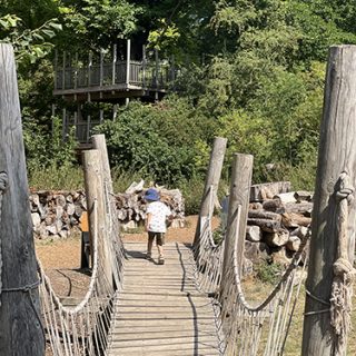 Wobbly Bridge in Play Area - Anglesey Abbey