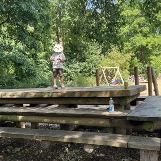 Giant's Table in Play Area - Anglesey Abbey