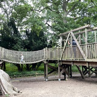 Log Rope Traverse and Wobbly Bridge - Belton House Adventure Playground