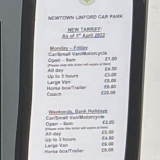 Parking Charges - Bradgate Park Car Park