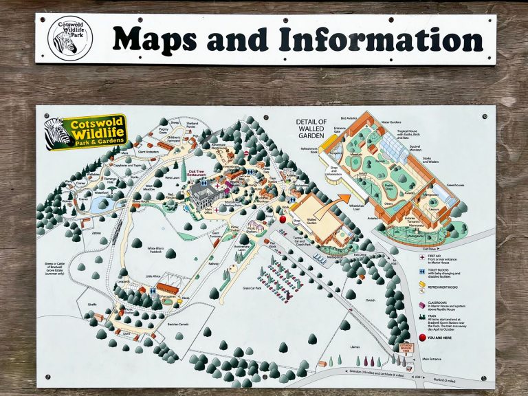 Cotswold Wildlife Park and Gardens Map